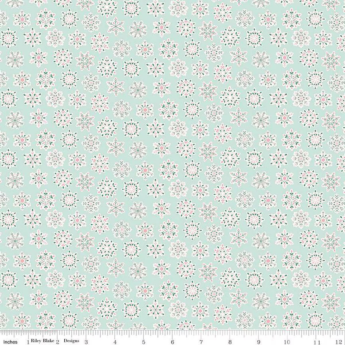 Snow Season quilting fabric, part of the Festive Greetings fabric collection by Liberty Fabrics (SKU: 01667435B)