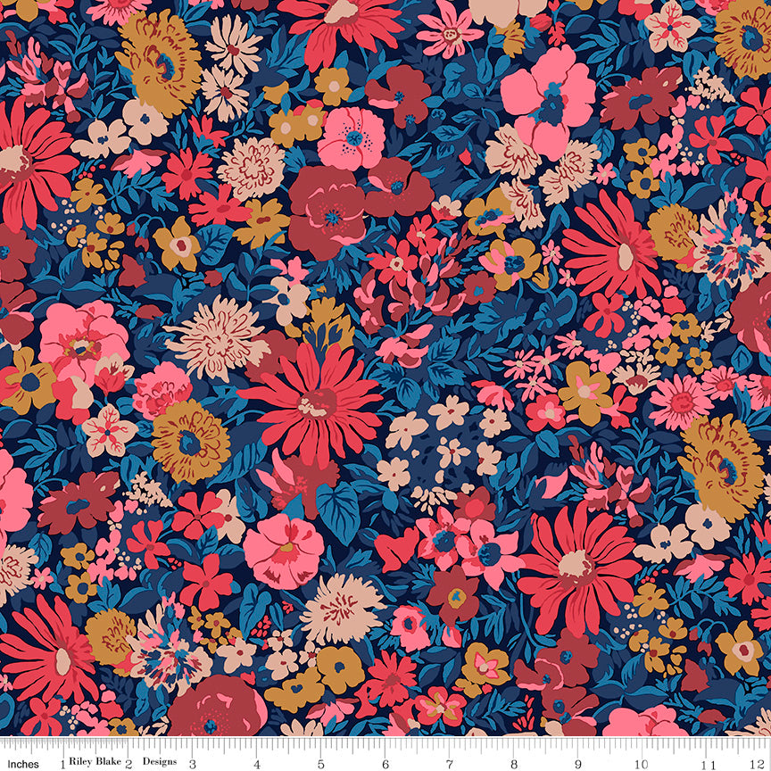 PREORDER - 107" Liberty Wide-Width Collection 3 - Malvern Field B - Liberty Fabrics - 0166W68204A - Half Yard