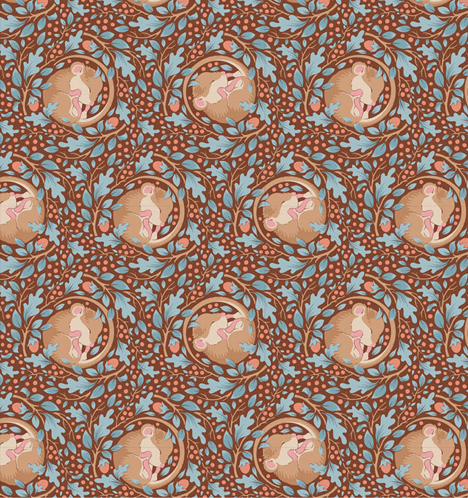 PREORDER - Hibernation - Slumber Mouse in Hazel - 100531 - Half Yard