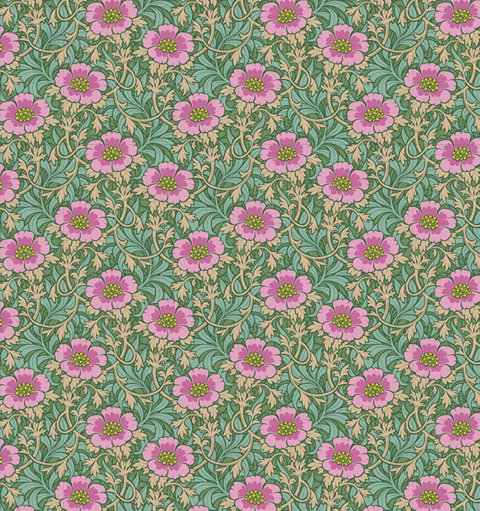 PREORDER - Hibernation - Winter Rose in Sage - 100537 - Half Yard
