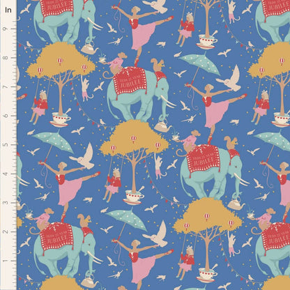 Jubilee - Circus Life Jubilee in Blue - 100553 - Half Yard