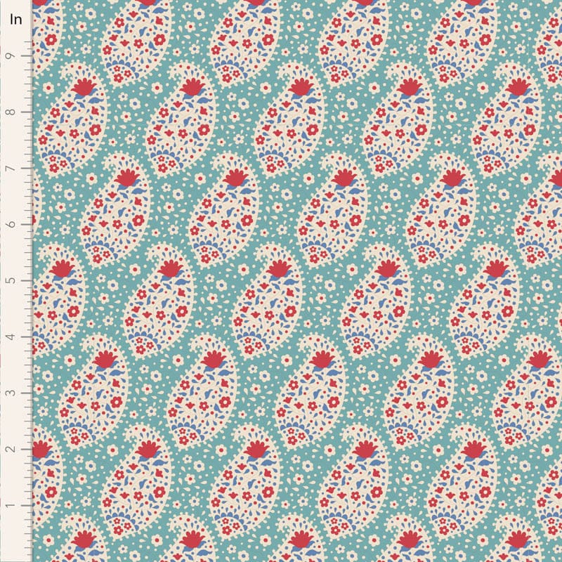 Jubilee - Teardrop in Teal - 100556 - Half Yard
