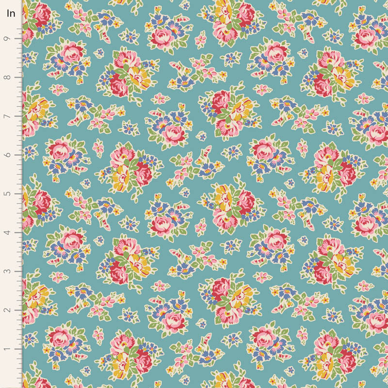 Jubilee - Sue in Teal - 100559 - Half Yard