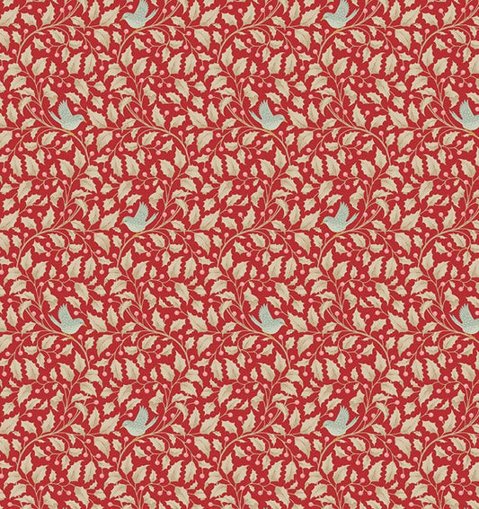 Holly Red quilting fabric, part of the Merry Little Christmas fabric collection by Tilda Fabrics (SKU: TIL100621)
