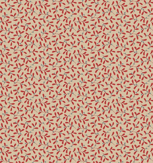 Mistletoe Red quilting fabric, part of the Merry Little Christmas fabric collection by Tilda Fabrics (SKU: TIL100623)