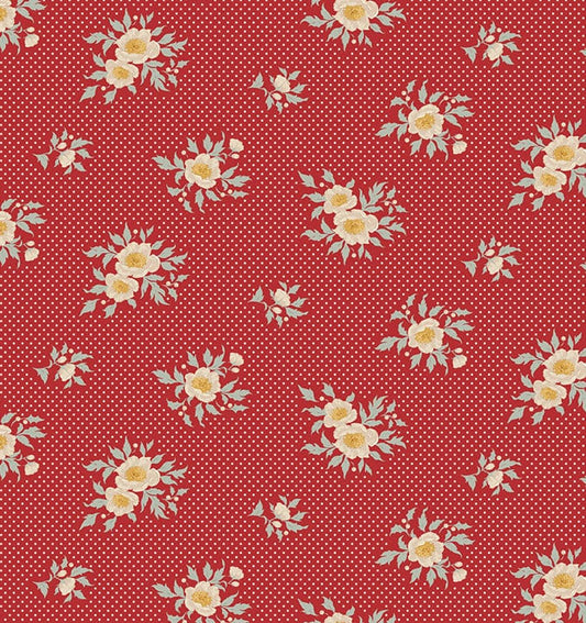 Joy Red quilting fabric, part of the Merry Little Christmas fabric collection by Tilda Fabrics (SKU: TIL100624)