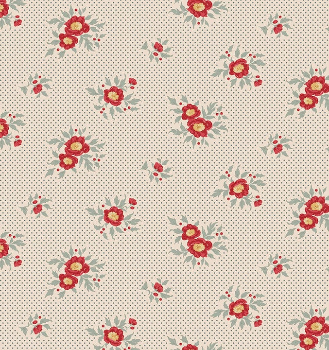 Joy Blue quilting fabric, part of the Merry Little Christmas fabric collection by Tilda Fabrics (SKU: TIL100628)