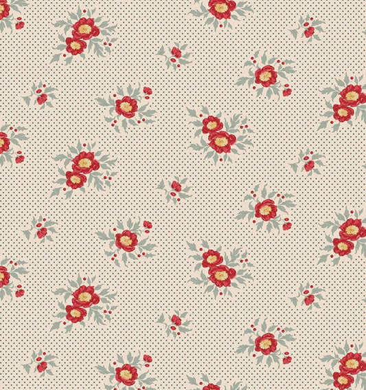 Joy Blue quilting fabric, part of the Merry Little Christmas fabric collection by Tilda Fabrics (SKU: TIL100628)