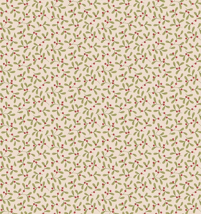 Mistletoe Cream quilting fabric, part of the Merry Little Christmas fabric collection by Tilda Fabrics (SKU: TIL100639)
