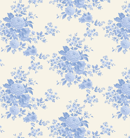Carol Pale Blue quilting fabric, part of the Something Blue fabric collection by Tilda Fabrics (SKU: TIL100664)