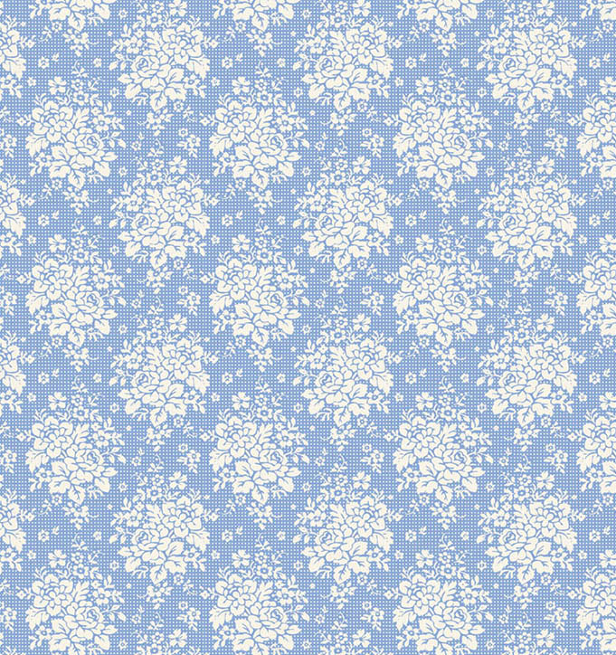 Picknic Sky quilting fabric, part of the Something Blue fabric collection by Tilda Fabrics (SKU: TIL100666)