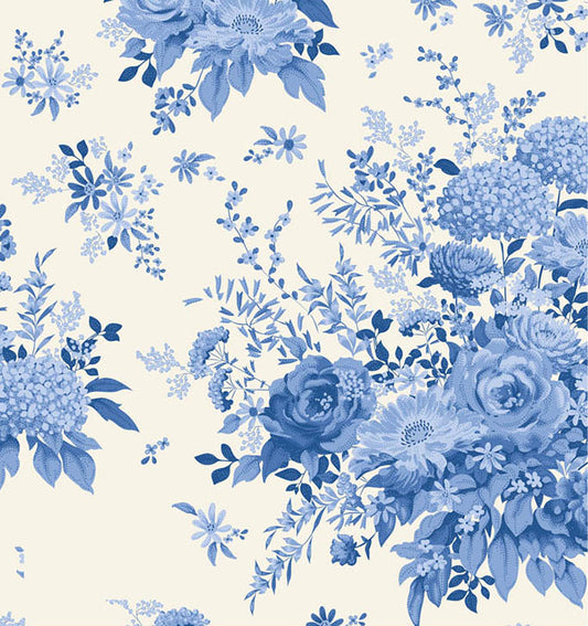 Wildgarden Blue quilting fabric, part of the Something Blue fabric collection by Tilda Fabrics (SKU: TIL100667)