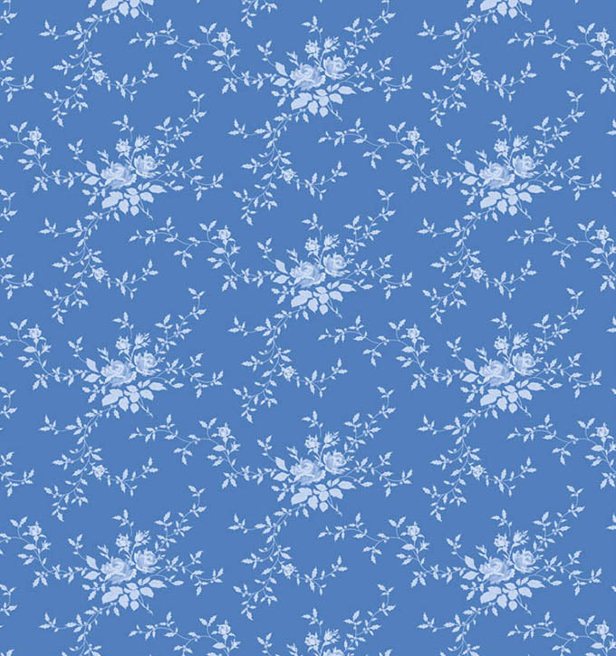 Noel Cornflower quilting fabric, part of the Something Blue fabric collection by Tilda Fabrics (SKU: TIL100671)