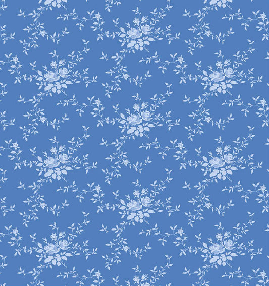 Noel Cornflower quilting fabric, part of the Something Blue fabric collection by Tilda Fabrics (SKU: TIL100671)