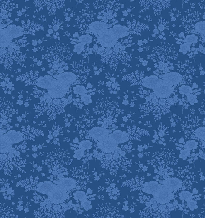 Isolde Night quilting fabric, part of the Something Blue fabric collection by Tilda Fabrics (SKU: TIL100673)