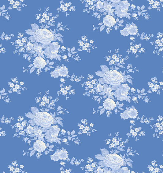 Carol Cornflower quilting fabric, part of the Something Blue fabric collection by Tilda Fabrics (SKU: TIL100674)