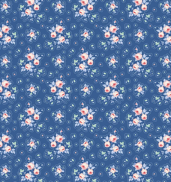 First Kiss Denim quilting fabric, part of the Something Blue fabric collection by Tilda Fabrics (SKU: TIL100679)