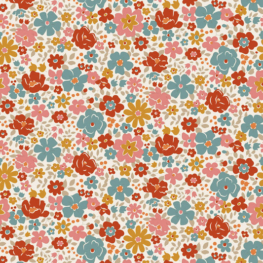 Esther Warm Cream quilting fabric, part of the Village Life fabric collection by Tilda Fabrics (SKU: TIL100681)