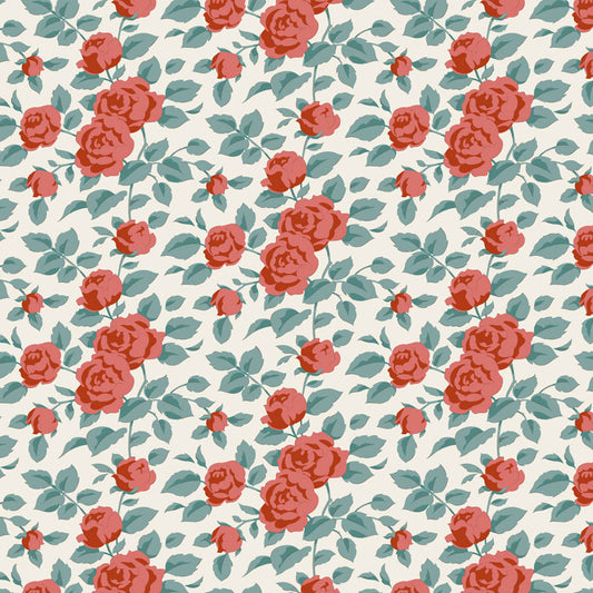 Margot Rust quilting fabric, part of the Village Life fabric collection by Tilda Fabrics (SKU: TIL100684)