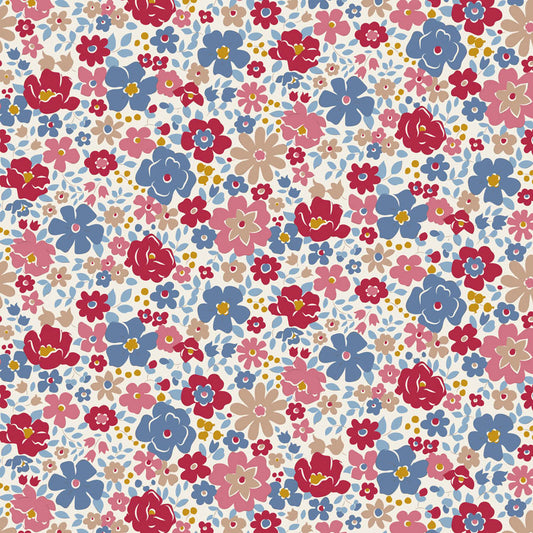 Esther Cold Cream quilting fabric, part of the Village Life fabric collection by Tilda Fabrics (SKU: TIL100691)