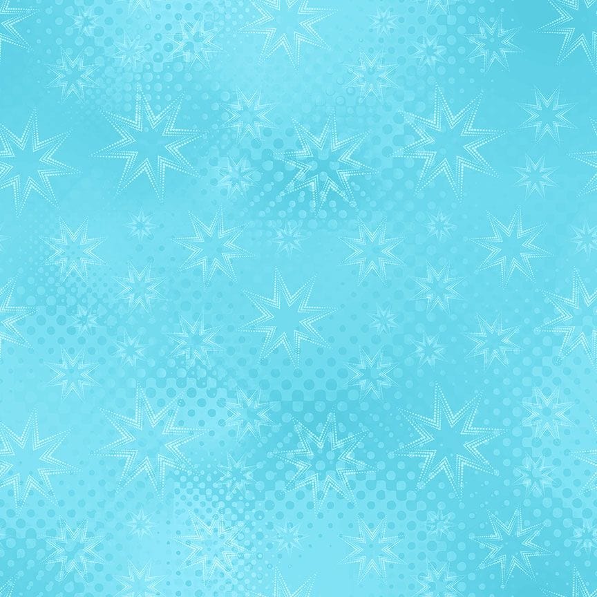 Dot Dot Stars in Mermaid quilting fabric, part of the Colorstock fabric collection by Judy and Judel Niemeyer (SKU: JN-C2969 MERMAID)