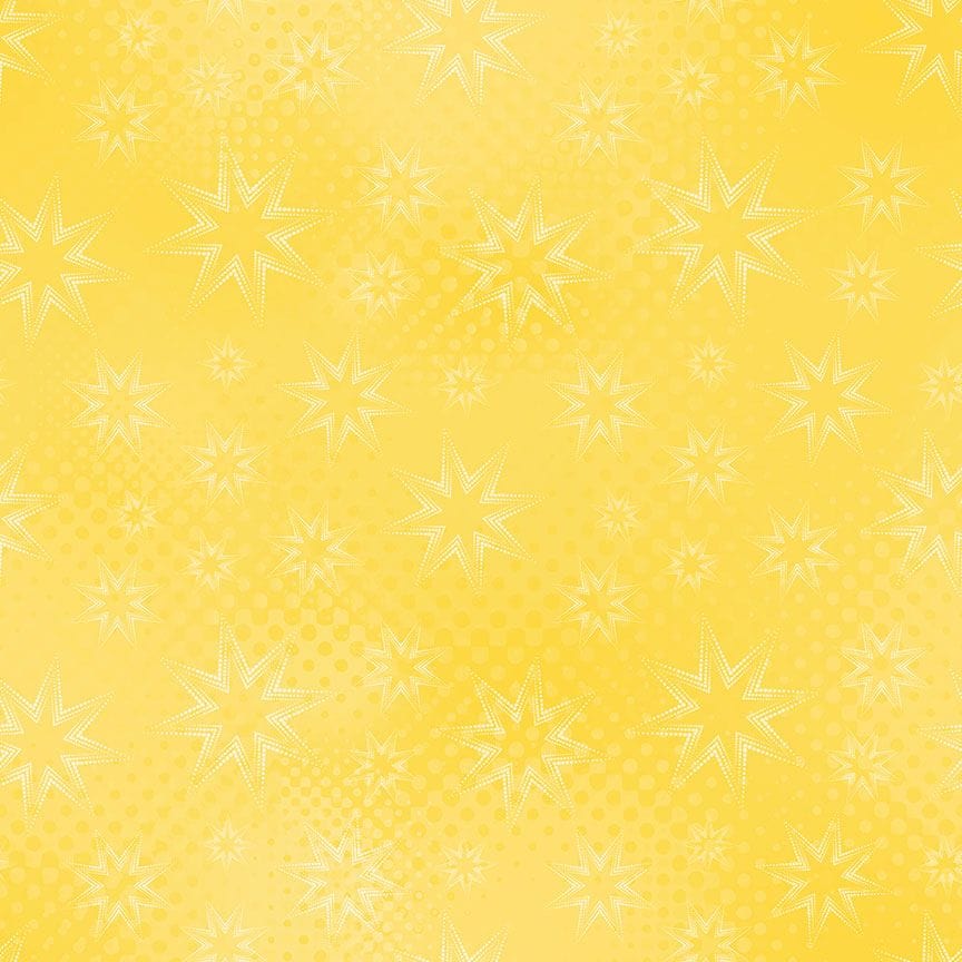 Dot Dot Stars in Pineapple quilting fabric, part of the Colorstock fabric collection by Judy and Judel Niemeyer (SKU: JN-C2969 PINEAPPLE)