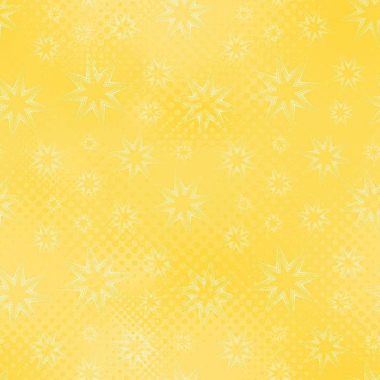 Dot Dot Stars in Pineapple quilting fabric, part of the Colorstock fabric collection by Judy and Judel Niemeyer (SKU: JN-C2969 PINEAPPLE)