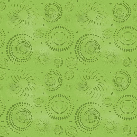 Dot Dot Goose in Leaf quilting fabric, part of the Colorstock fabric collection by Judy and Judel Niemeyer (SKU: JN-C2972 LEAF)