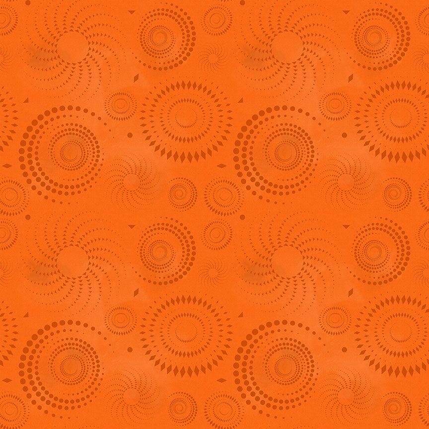 Dot Dot Goose in Pumpkin quilting fabric, part of the Colorstock fabric collection by Judy and Judel Niemeyer (SKU: JN-C2972 PUMPKIN)