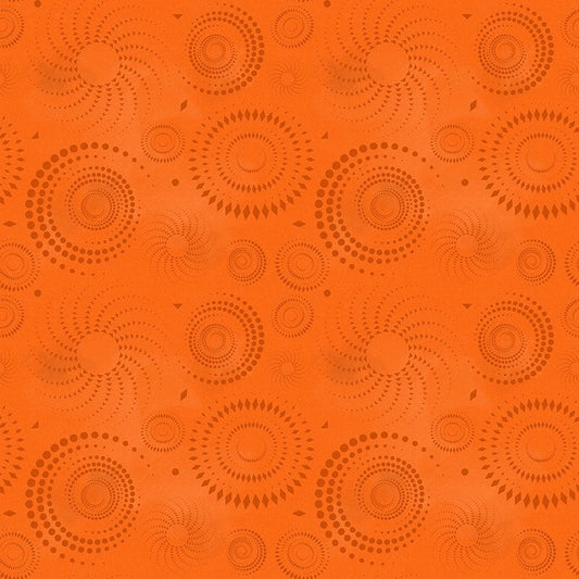 Dot Dot Goose in Pumpkin quilting fabric, part of the Colorstock fabric collection by Judy and Judel Niemeyer (SKU: JN-C2972 PUMPKIN)
