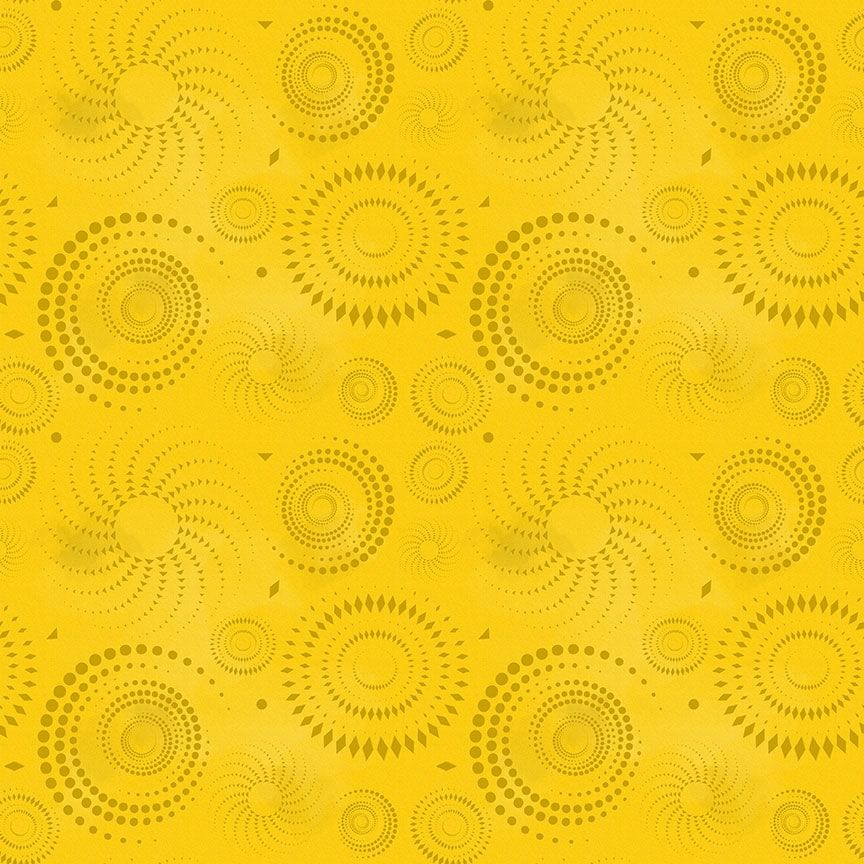Dot Dot Goose in Sunflower quilting fabric, part of the Colorstock fabric collection by Judy and Judel Niemeyer (SKU: JN-C2972 SUNFLOWER)