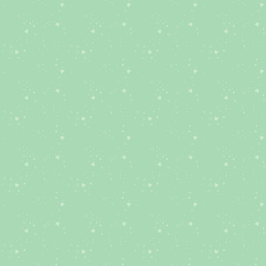 Kitty Litter Blender in Pistachio quilting fabric, part of the Kitty Litter fabric collection by Pammie Jane (SKU:STELLA-DPJ3000 PISTACHIO)