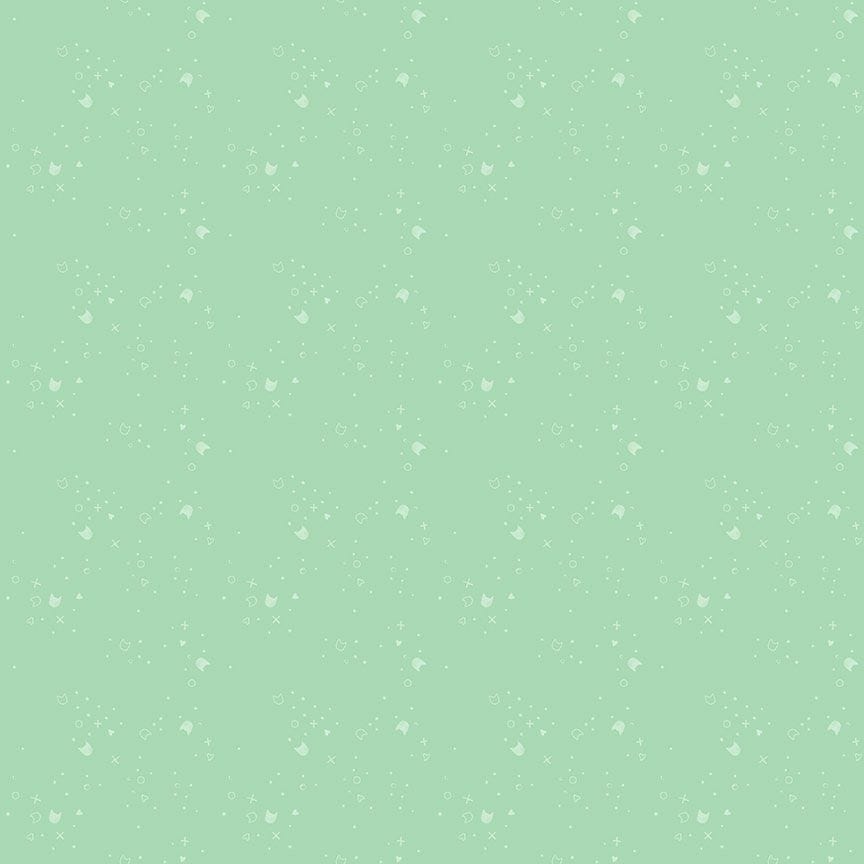Kitty Litter Blender in Pistachio quilting fabric, part of the Kitty Litter fabric collection by Pammie Jane (SKU:STELLA-DPJ3000 PISTACHIO)