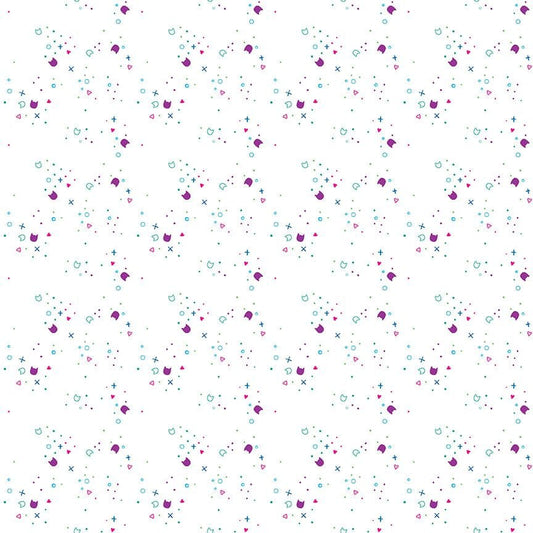 Kitty Litter Blender quilting fabric in Jewel, part of the Kitty Litter fabric collection by Pammie Jane (SKU: STELLA-DPJ3000 JEWEL)