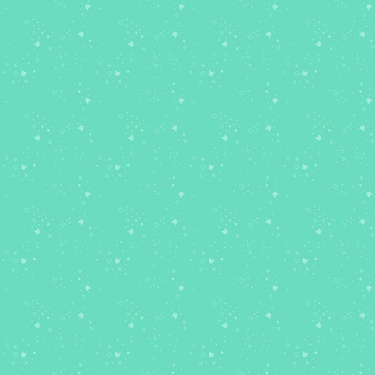 Kitty Litter Blender in Tiffany quilting fabric, part of the Kitty Litter fabric collection by Pammie Jane (SKU: STELLA-DPJ3000 TIFFANY)