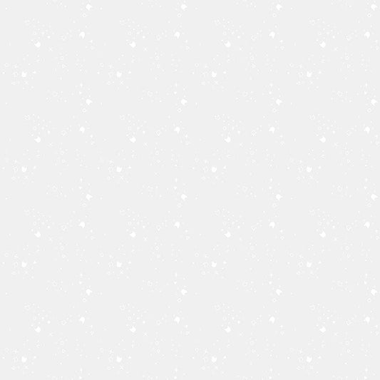 Kitty Litter Blender quilting fabric in white, part of the Kitty Litter fabric collection by Pammie Jane (SKU: STELLA-DPJ3000 WHITE)