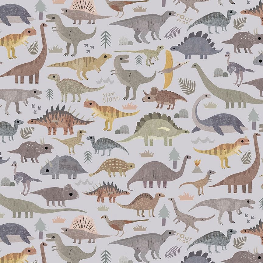 Stomp Stomp in Cloud quilting fabric by Paint Love Studio (SKU: STELLA-DLT2342 CLOUD)