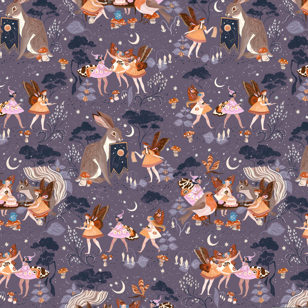 Fairy Solstice quilting fabric, part of the Fairy Solstice fabric collection by Rae Ritchie (SKU: STELLA-DRR3360 MULTI)
