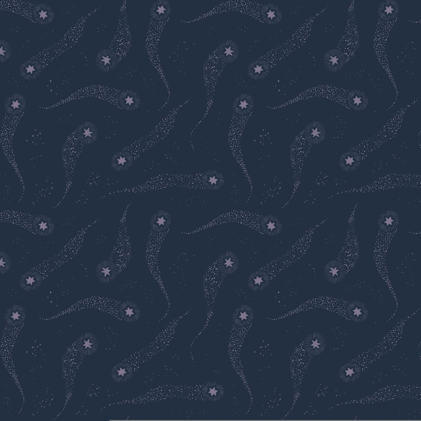 Comets in Iris quilting fabric, part of the Fairy Solstice fabric collection by Rae Ritchie (SKU: STELLA-DRR3363 IRIS)