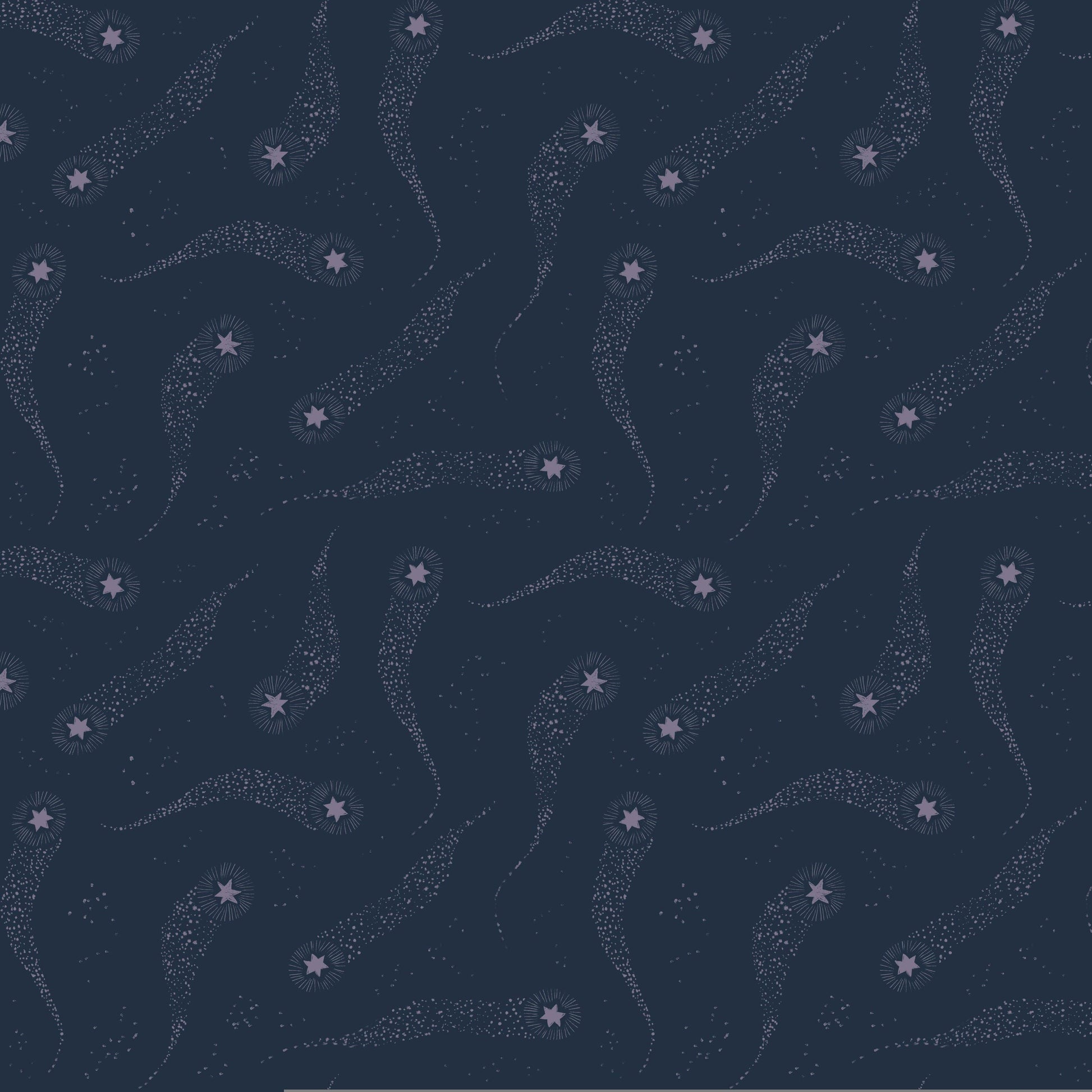 Comets in Iris quilting fabric, part of the Fairy Solstice fabric collection by Rae Ritchie (SKU: STELLA-DRR3363 IRIS)