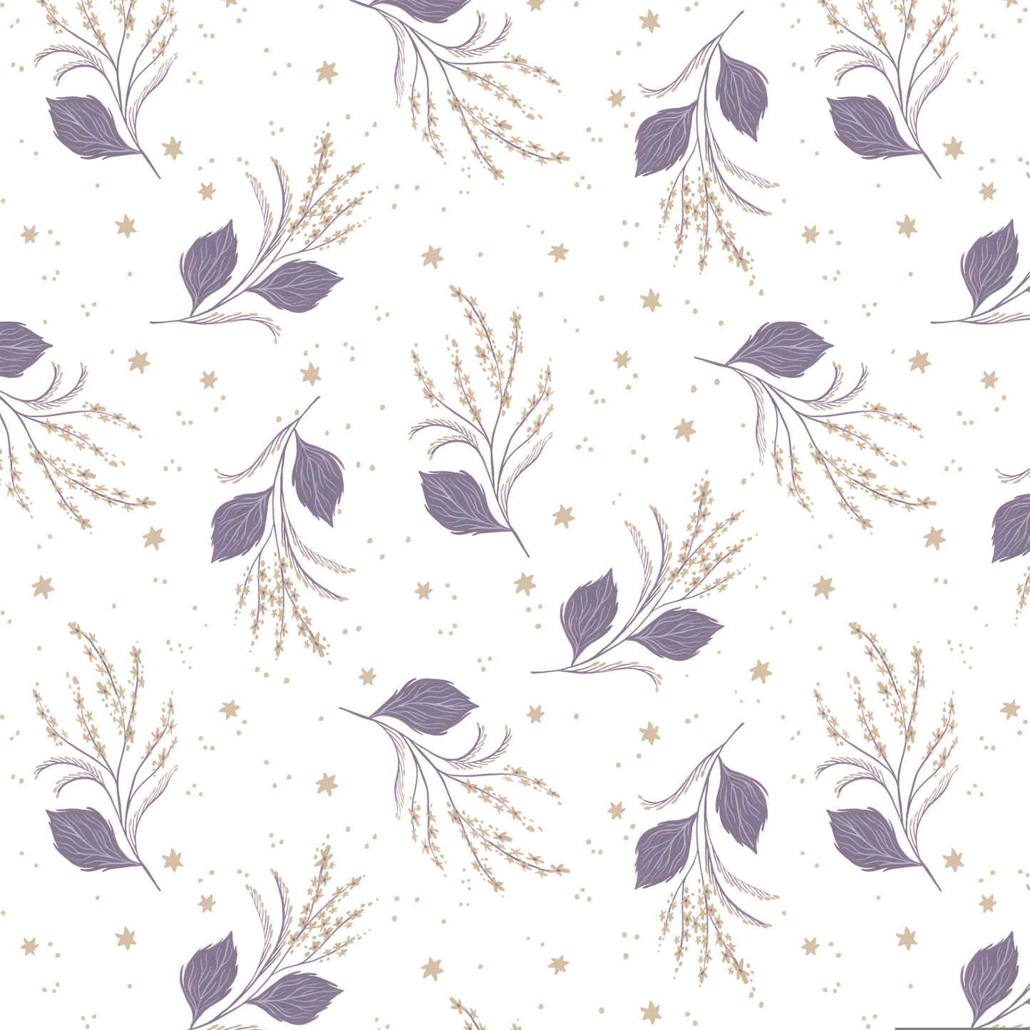 Star Lily quilting fabric, part of the Fairy Solstice fabric collection by Rae Ritchie (SKU: STELLA-DRR3364 WHITE)