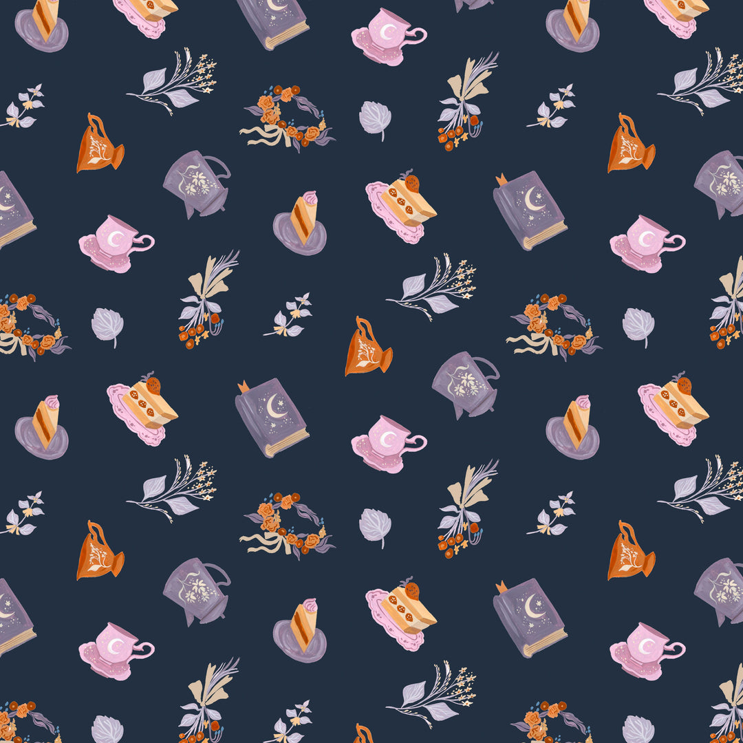Party Time quilting fabric, part of the Fairy Solstice fabric collection by Rae Ritchie (SKU: STELLA-DRR3365 IRIS)