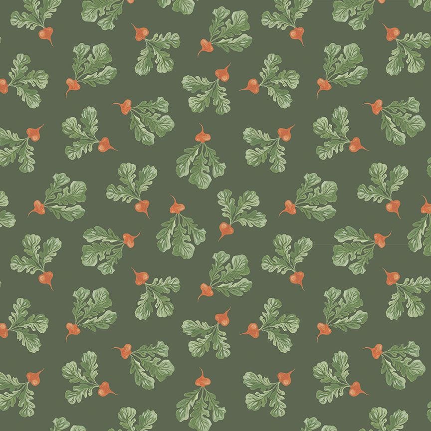 Radish in Alpine quilting fabric, part of the Country Mouse fabric collection by Rae Ritchie (SKU: STELLA-DRR3258 ALPINE)