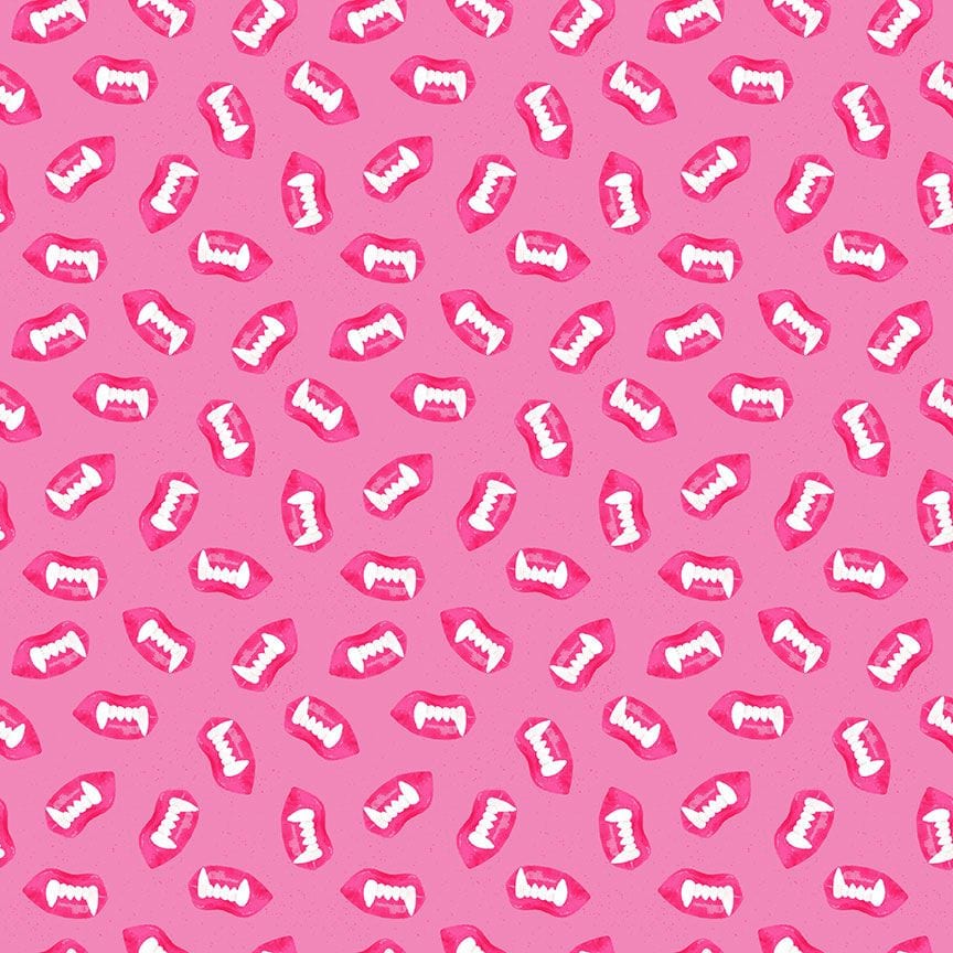 Costume Party - Wax Lips in Fuchsia - Pammie Jane - STELLA-DPJ3181 FUCHSIA - Half Yard