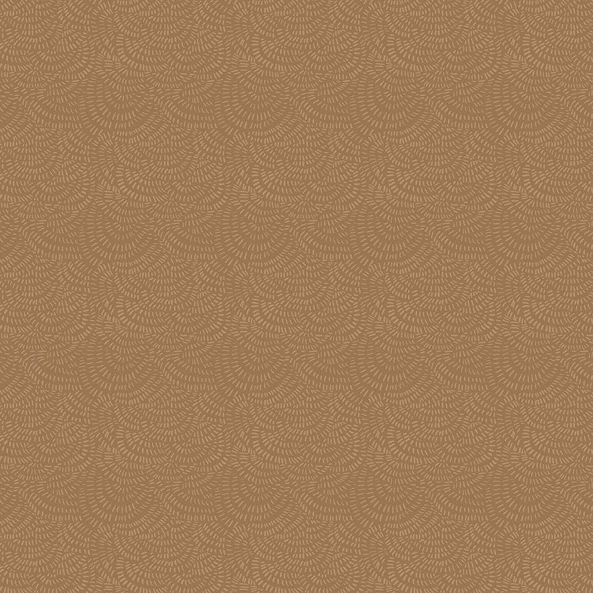 Crimp in Mocha quilting fabric, part of the Country Mouse fabric collection by Rae Ritchie (SKU: STELLA-DRR2293 MOCHA)