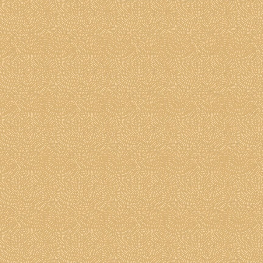 Crimp in Yam quilting fabric, part of the Country Mouse fabric collection by Rae Ritchie (SKU: STELLA-DRR2293 YAM)