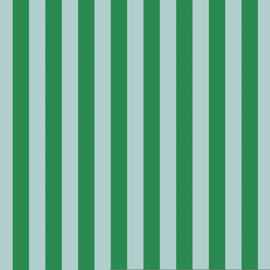 Cabana Stripe in Glade quilting fabric, part of the Paradise Royale fabric collection by Faye Guanipa (SKU: STELLA-DFG3396 GLADE)