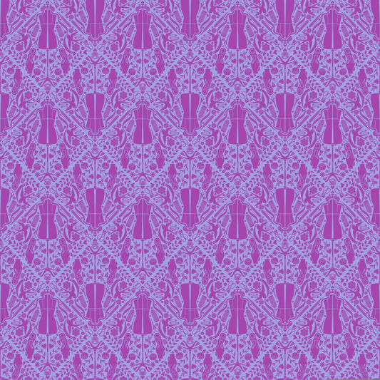 You Got The Notion in Orchid quilting fabric, part of the Quilty Helpurrs fabric collection by Pammie Jane (SKU: STELLA-DPJ3351 ORCHID)