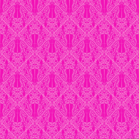 You Got The Notion in Peony quilting fabric, part of the Quilty Helpurrs fabric collection by Pammie Jane (SKU: STELLA-DPJ3351 PEONY)