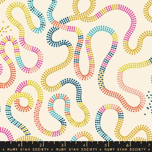 Cotton quilting fabric pattern called 'RS1075 11'. Part of the 'Pivot' fabric collection. Designed by Rashida Coleman Hale for fabric company Ruby Star Society. SKU: RS1075 11. 44-45 inch width.